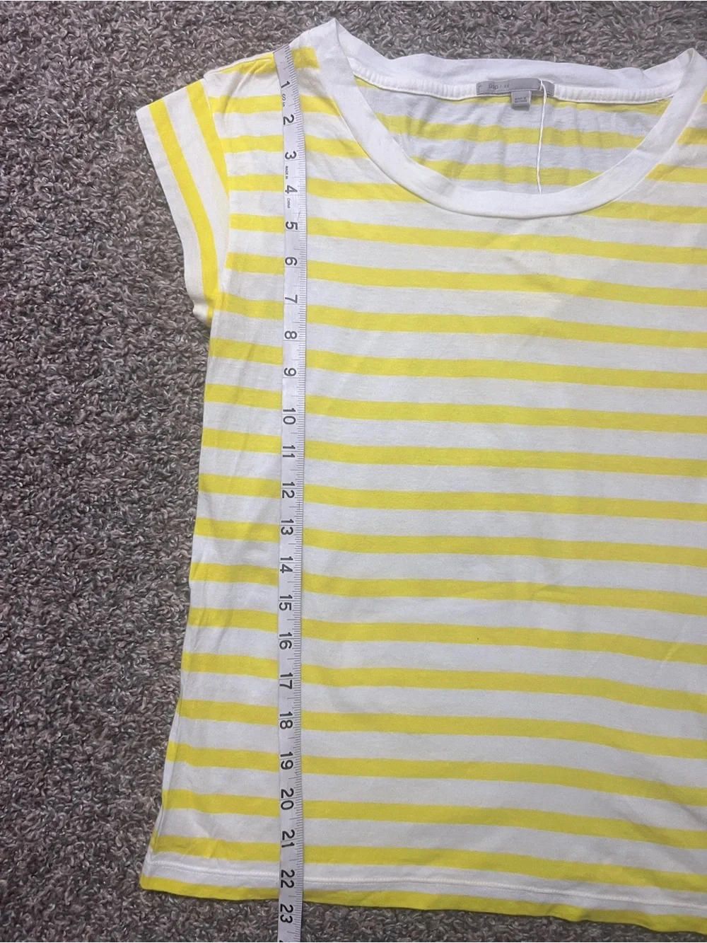 GAP Casual Yellow & White Striped Short-Sleeve Tee‎